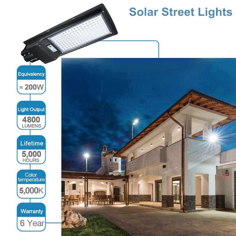 Augienb 200w 136 Led Solar Motion Sensor Light Odr Vattentät Säkerhetslampa