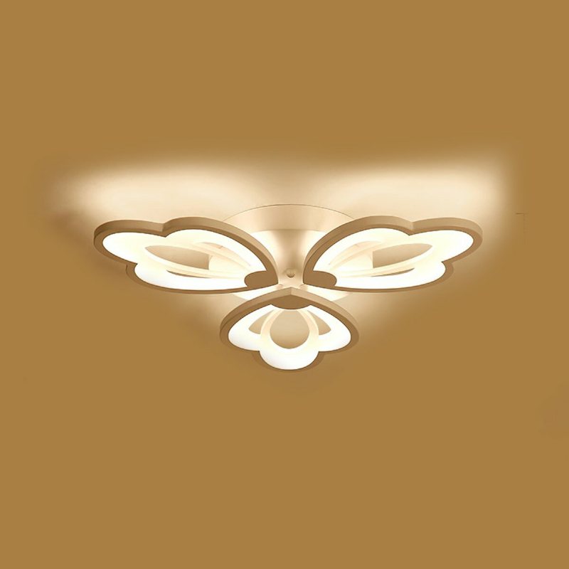 Blad Akryl Led Taklampa Pendellampa Hall Sovrum Dimbar Armatur