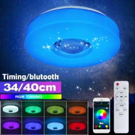 Bluetooth Led-takljus Rgb 3d Surroundljud Musik Dimbar Lampa App Fjärrkontroll