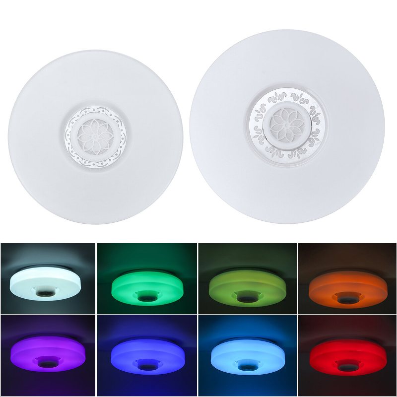 Bluetooth Led-takljus Rgb 3d Surroundljud Musik Dimbar Lampa App Fjärrkontroll
