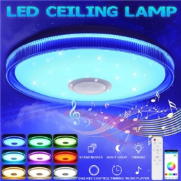 Bluetooth Wifi Led Rgb Musik Taklampa+fjärrkontroll För Kök Sovrum Badrum 85-265v/220v/110-220v
