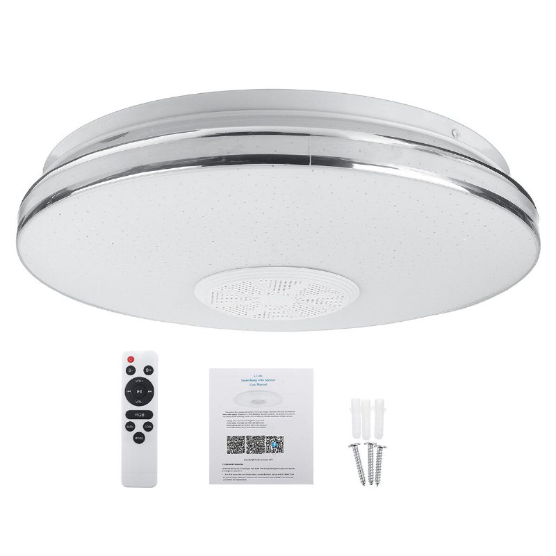 Bluetooth Wifi Led-takljus Rgb Musikhögtalare Dimbar Lampa App Fjärrkontroll