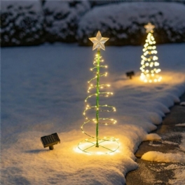 Creative Christmas Tree Lights Spiral Led Light Outdoor Xmas Decor Noel