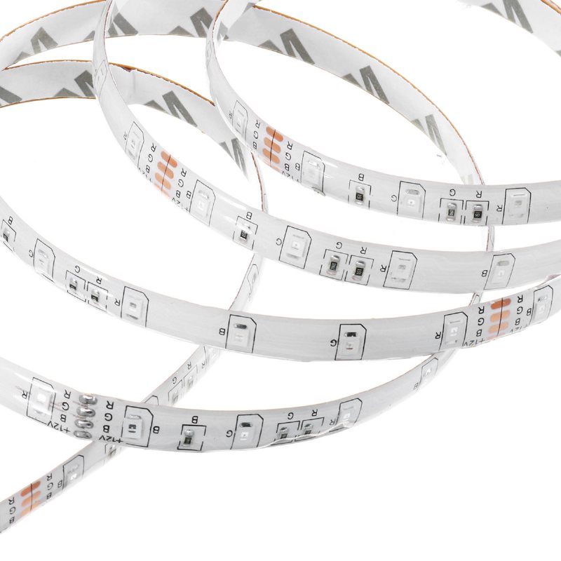 Dc12v 24w 2a 5m Vattentät Smd3528 Rgb Led Strip Lights Us Eu Strömadapter + 24 Nycklar Fjärrkontroll