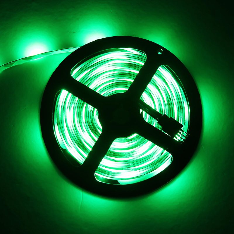 Dc12v 24w 2a 5m Vattentät Smd3528 Rgb Led Strip Lights Us Eu Strömadapter + 24 Nycklar Fjärrkontroll
