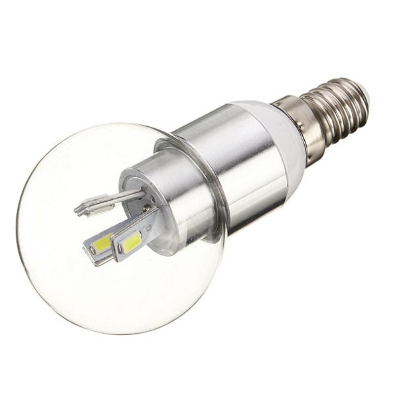 E14 4w Vit/varmvit Glas Led-globlampa Ac 110-240v