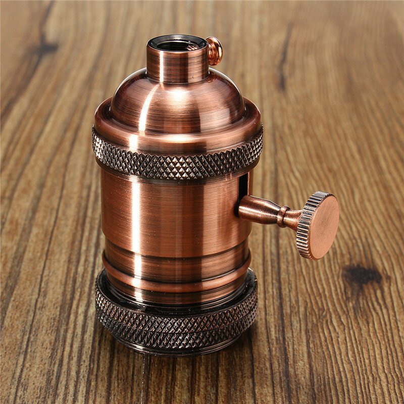 E26/e27 Retro Vintage Edison Industrial Glödlampa Lamphållare Sockel Med Switch
