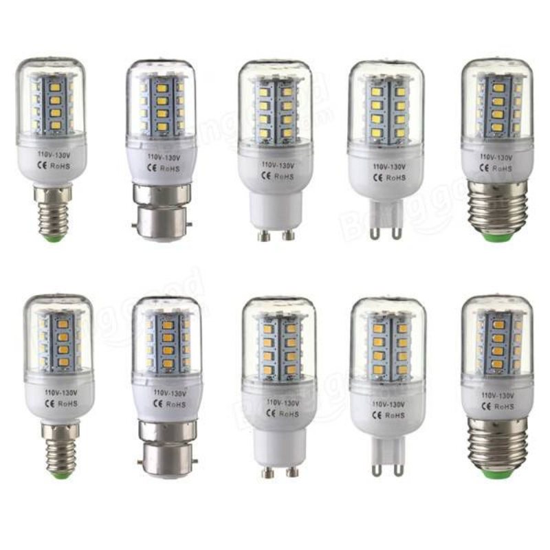 E27/e14/g9/gu10/b22 3.3w 30 Smd 2835 Led Majslampa Varm Vit/vit 110v