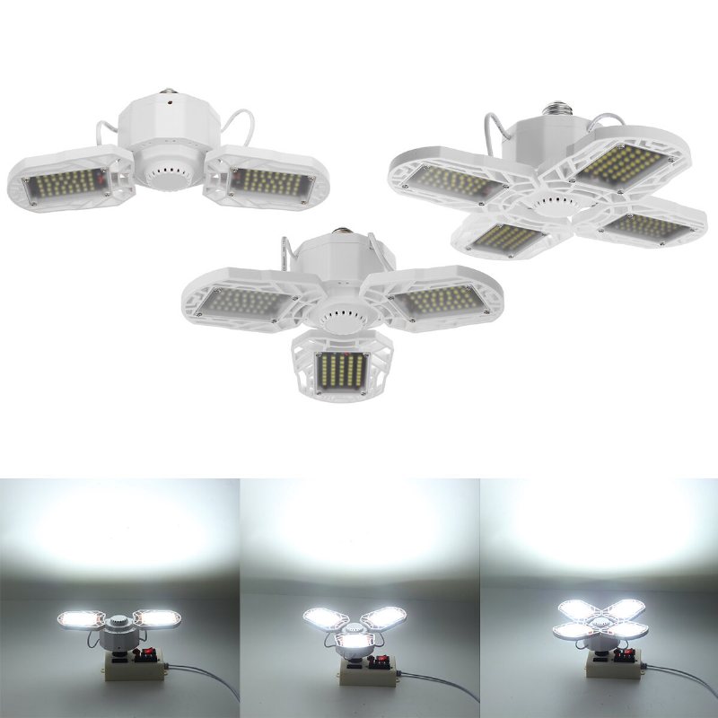 E27 Led Garage Glödlampa Takarmatur Verkstad Deformerbar Lampa Fjärrkontroll