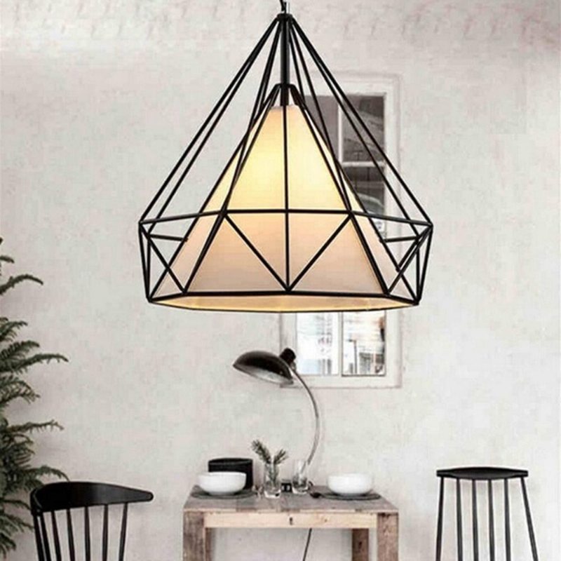 E27 Modern Industriell Vintage Bur Hängande Tak Taklampa Lampskärm