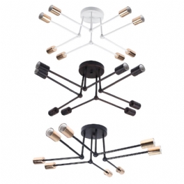 E27 Modern Pendellampa Takljus Ljuskrona Vintage 8 Heads Sockets Hållare
