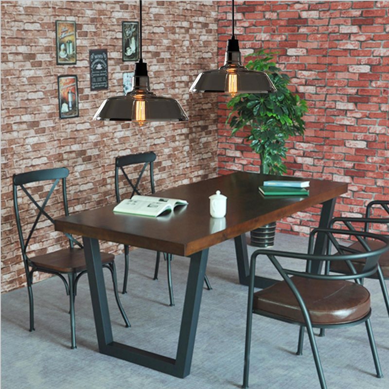 Industriell Retro Vintage Pipe Glas Edison Bulb Pendent Ceiling Light Bar Vardagsrumslampa