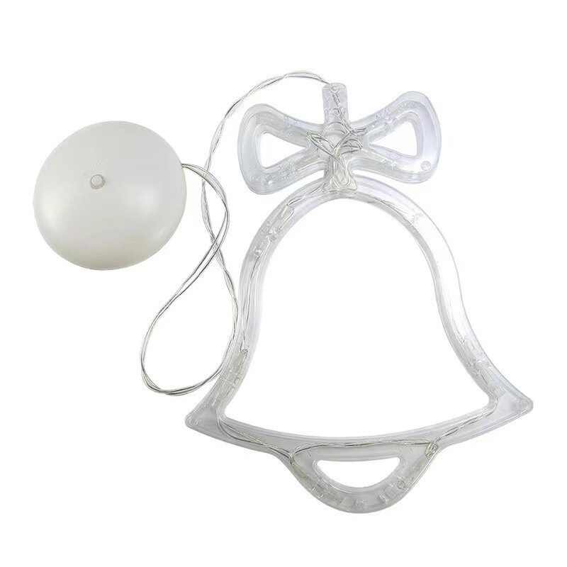Led Juldekorationer String Snowflake Santa Fawn Sugkopp Ljus Gardinljus Hängljus Blixt Batteriljus