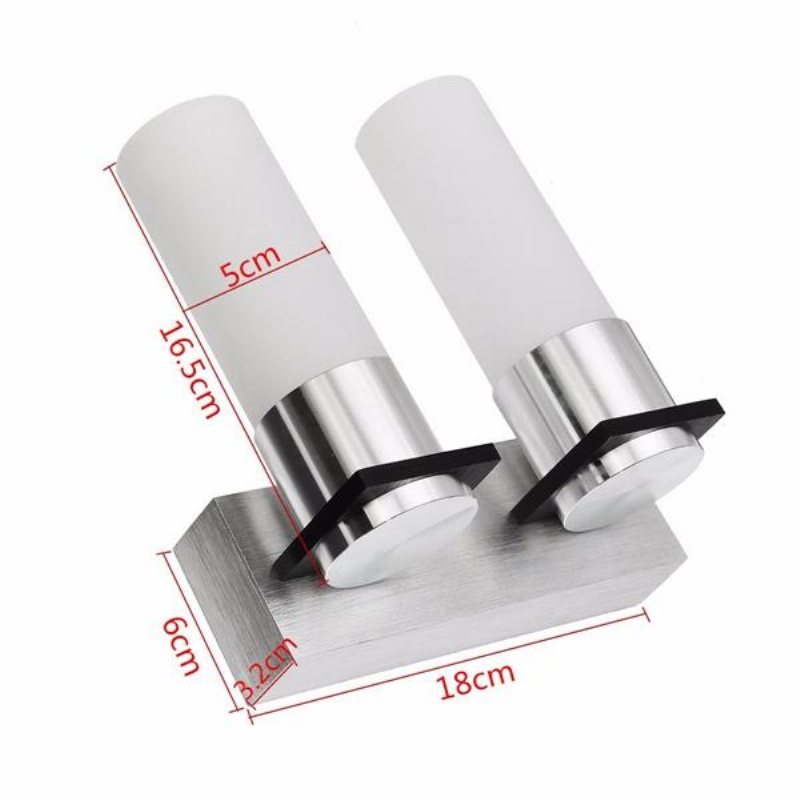 Modern 2w Dual Head Varmvit Led Vägglampa Lampett Hall Hotelllampa 85v-265v