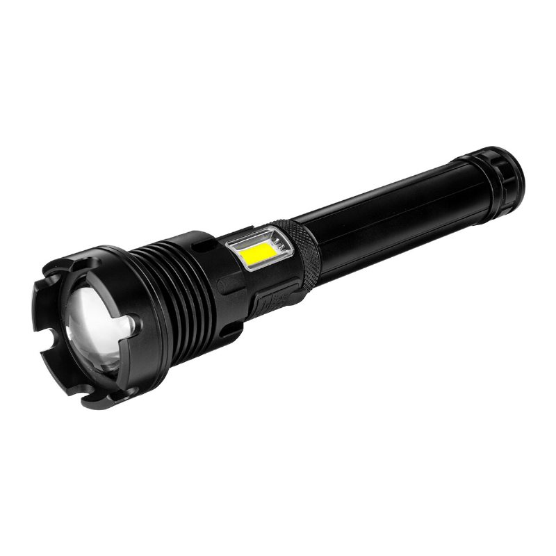 Outerdo Led-ficklampa Med Cob-ljus Zoombar Och Kraftfullaste Ficklampa Med 26650 Batteri Och Usb-laddningsbar För Nödsituationer Utomhus Eller Hemma
