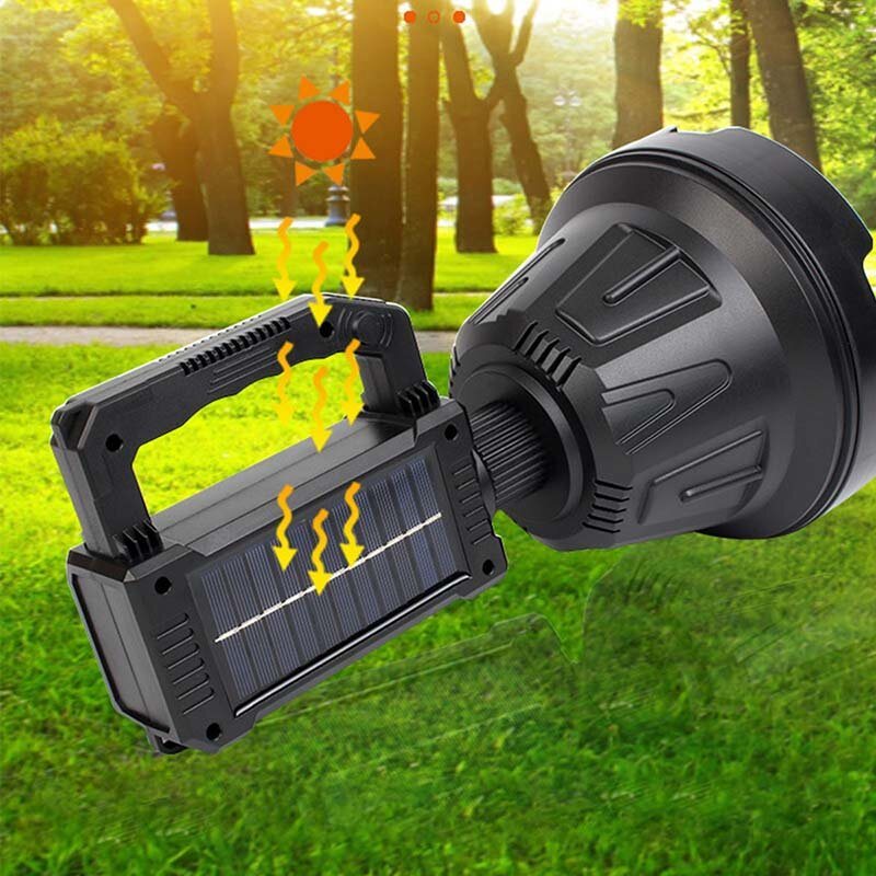 P50/p70/p90 Led-ficklampa 5500-7000k Superljus 6 Lägen Typ-c Sloar Uppladdningsbar Långkastning Vattentät Solar Bärbar Söklampa För Jakt Camping