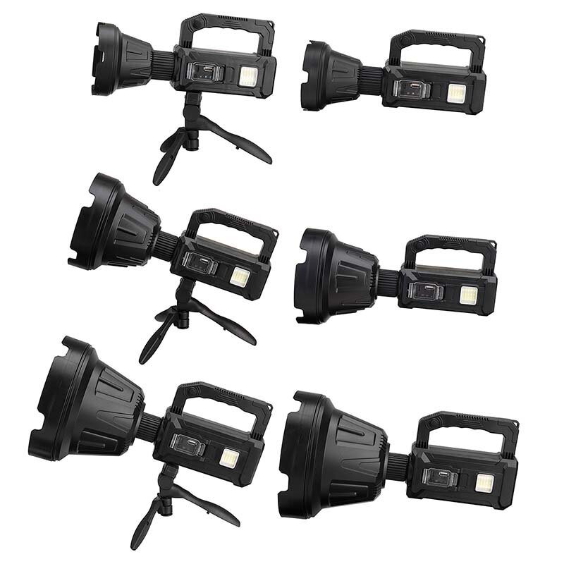P50/p70/p90 Led-ficklampa 5500-7000k Superljus 6 Lägen Typ-c Sloar Uppladdningsbar Långkastning Vattentät Solar Bärbar Söklampa För Jakt Camping