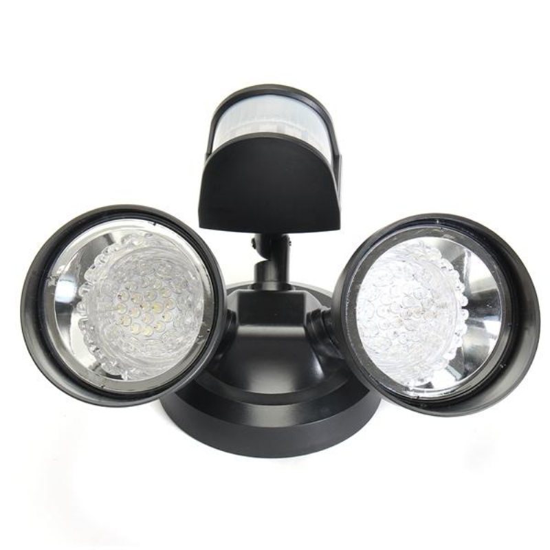 Solenergi 36 Led Pir Rörelsesensor Spot Vägglampa Utomhus Dual Security Flood Lamp