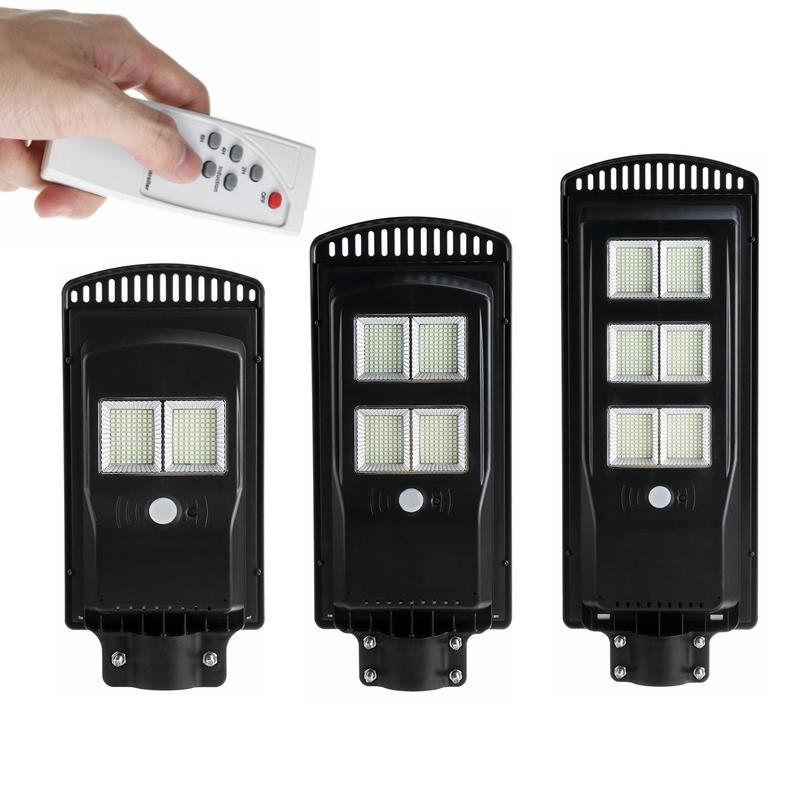Solpanel 192/384/576 Led Väggbelysning Utomhus Trädgårdslampa Med Fjärrkontroll