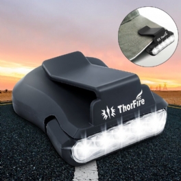 Thorfire 30lm 5-led Hat Clip Light Hands Free Roterbar Ball Cap Visir Perfekt För Jakt Camping Fiske
