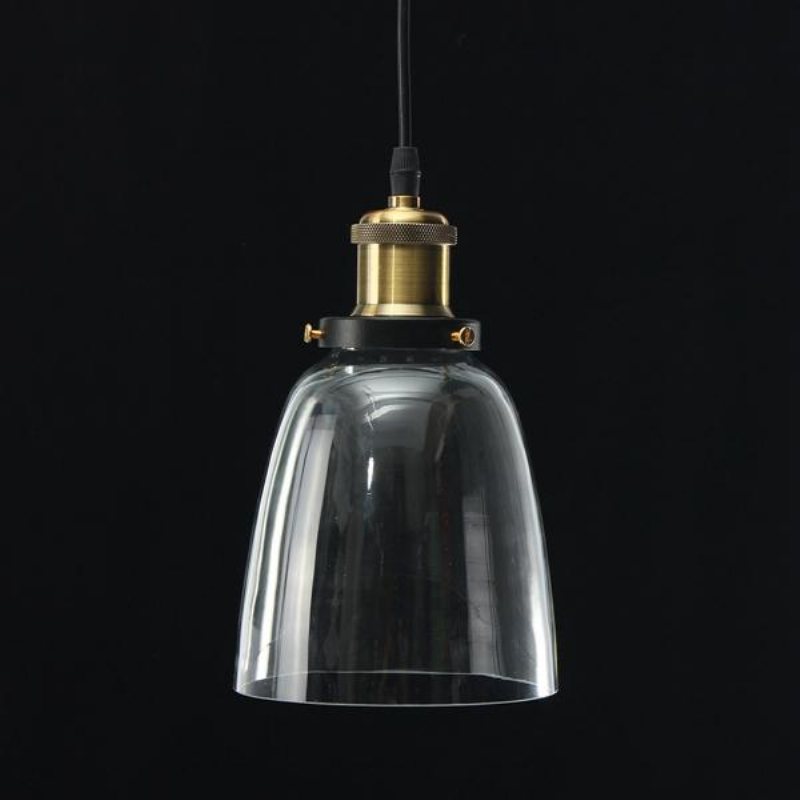 Vintage Industriell Retro Loft Glass E27 Taklampa Skärm