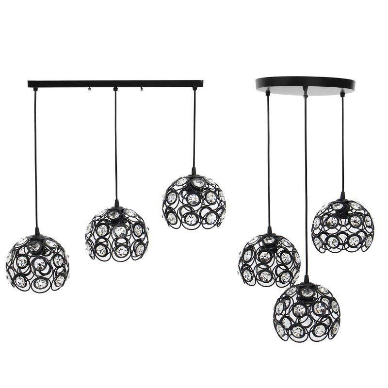 Vintage Stil Loft Järn Metall Ljuskrona Ljusarmatur Hängande Lampa Takljus