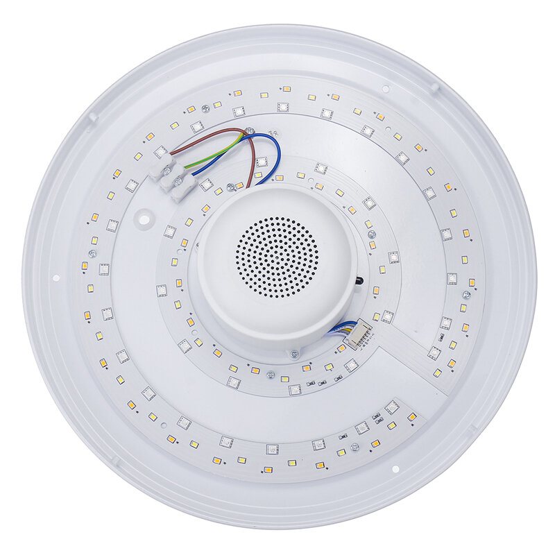 Wifi Led-taklampa Med Bluetooth-högtalare Färgändring Med Fjärrkontroll Rgb Music Taklampa Dimbar Med App-kontroll 3000-6500k För Alexa Google Home