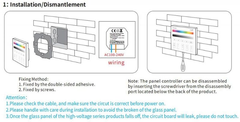 Zj-trbm-rgbw-a Bluetooth Mesh Rgbw Touch Remote Panel Dimmer Controller Arbeta Med Amazon Alexa Google Home Ac100-240v