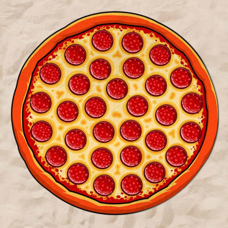 150 cm Donut Pizza Pineaaple Utskrift Tunn Dacron Strandhandduk Sjal Lakan Gobeläng