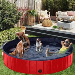 160*30 cm Pvc-badkar För Husdjur Pool Hund Katt Djurbadkar Tvättkar Vikbar Portabel