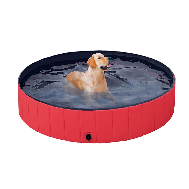160*30 cm Pvc-badkar För Husdjur Pool Hund Katt Djurbadkar Tvättkar Vikbar Portabel