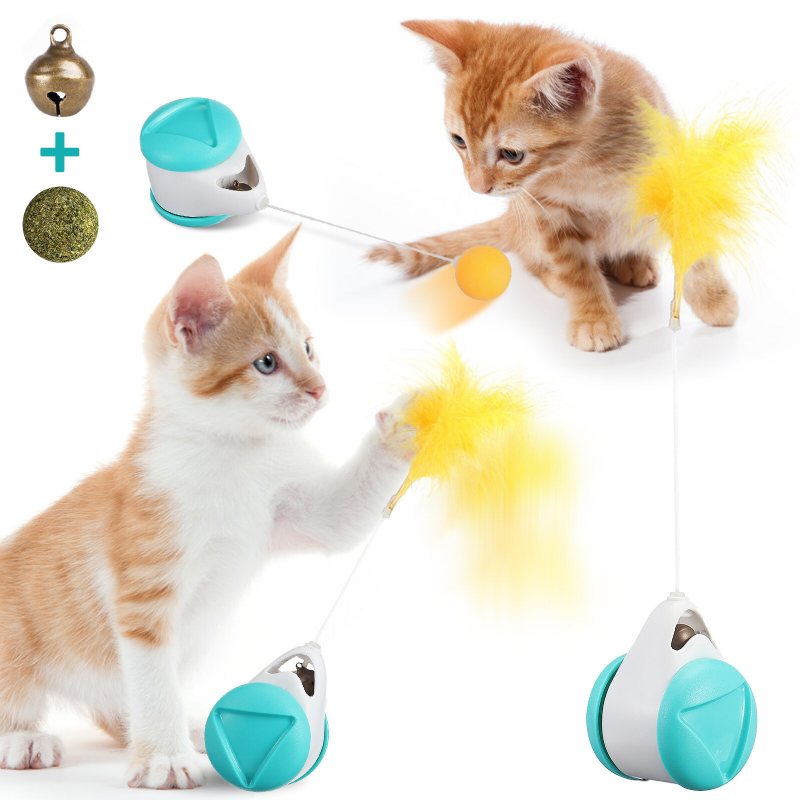 Cat Toy 360° Tumbler Självsnurrande Leksak Med Kattmynta Boll Intressant Interaktiv För Valp Och Hund