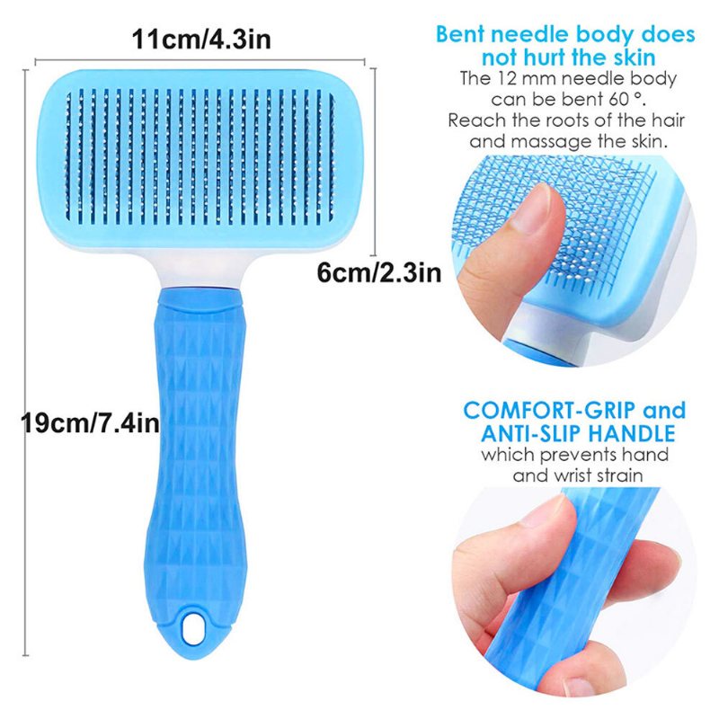 Dog Self Cleaning Slicker Brush Cat Grooming