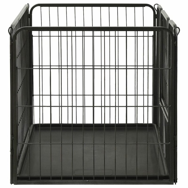 Eu Direct Vidaxl 170575 Utomhus Hundlekhage Stål 91.5x59x61 cm Husbur Hopfällbar Valp Katter Sleep Metal Lekhage Motionsträning Bedpan Djurtillbehör