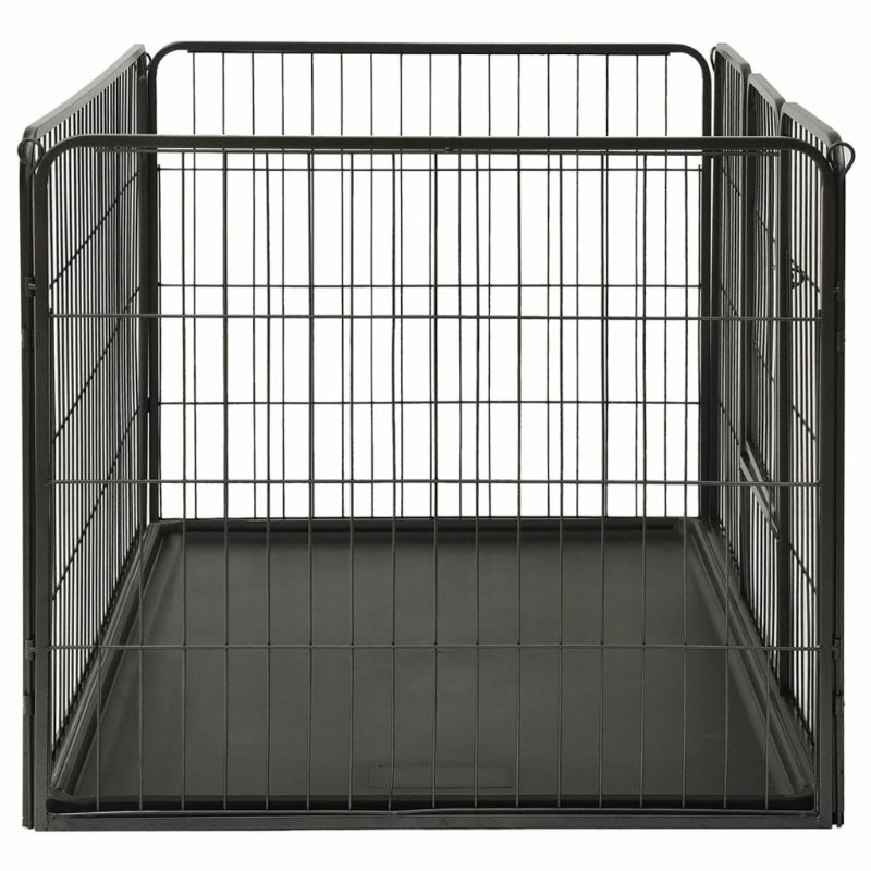 Eu Direct Vidaxl 170576 Utomhus Hundlekhage Stål 123x77.5x74.5 cm Husbur Hopfällbar Valp Katter Sov Metall Lekhage Motionsträning Bedpan Djurtillbehör
