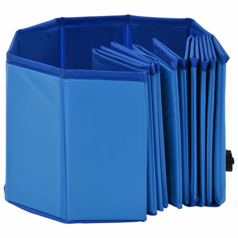 Eu Direct Vidaxl 170826 Hopfällbar Hundpool Blå 120x30 cm Pvc Valpbad Hopfällbart Bad För Lekande Katter Barn Badkar Tillbehör För Husdjur