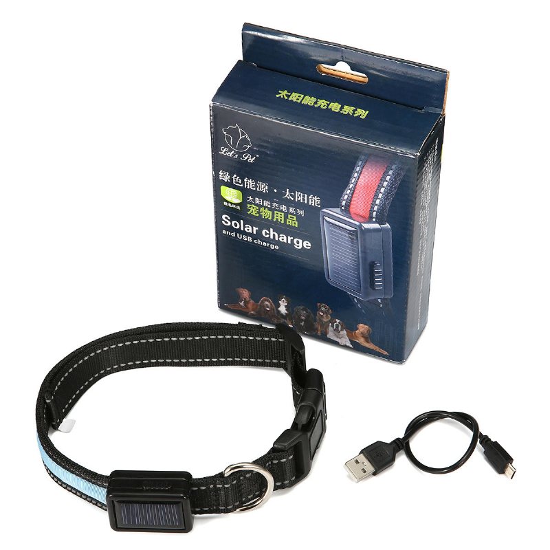 Focuspet Utomhus Nylon Led Hundhalsband Nattsäkerhet Anti-förlorade Blinkande Glödhalsband Tillbehör Kopplar
