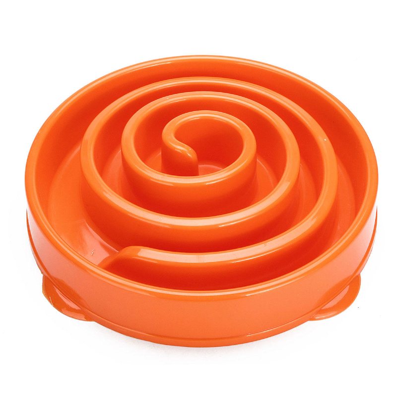 Hund Slow Food Skål Ned Äter Matskål Husdjursmaterial Valp Katt Matar Anti Slip Gulp