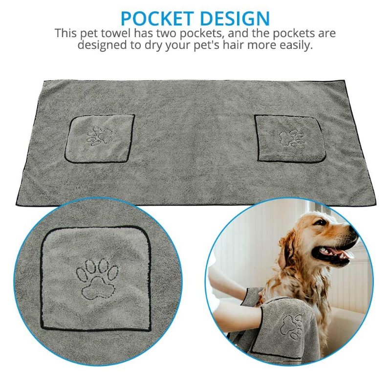 Hundhandduk Superabsorberande Mikrofiber Snabbtorkande Badhandduk