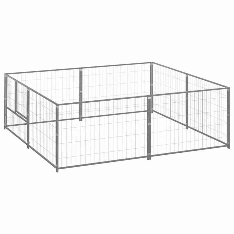 Hundkennel Silver 43.1 Ft² Stål