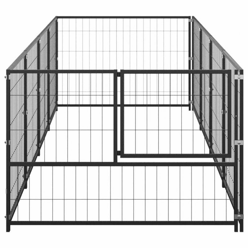 Hundkennel Svart 43.1 Ft² Stål