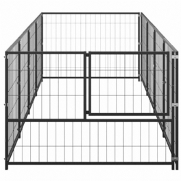 Hundkennel Svart 43.1 Ft² Stål