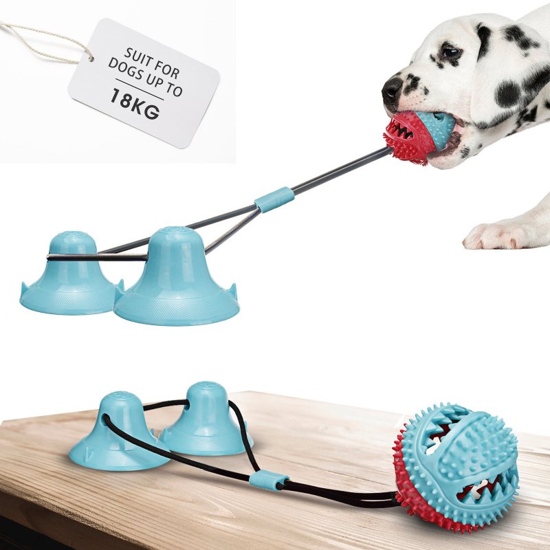 Hundtuggleksaker Hundrep Ball Pull-leksak Med Dubbel Sugkopp Multifunktionell Interaktiv Dragkampleksak Husdjur Aggressiva Tuggare Med Tandrengöring Och Matutmatningsfunktioner
