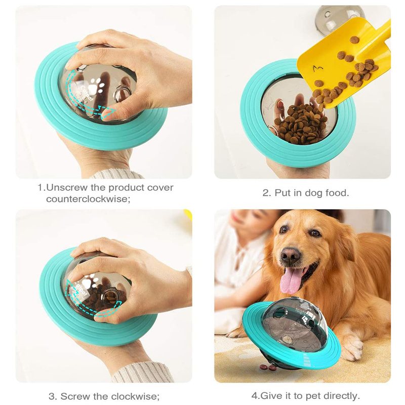 Interaktiv Hundleksaksmat Dispensering Iq Treat Ball Pussel