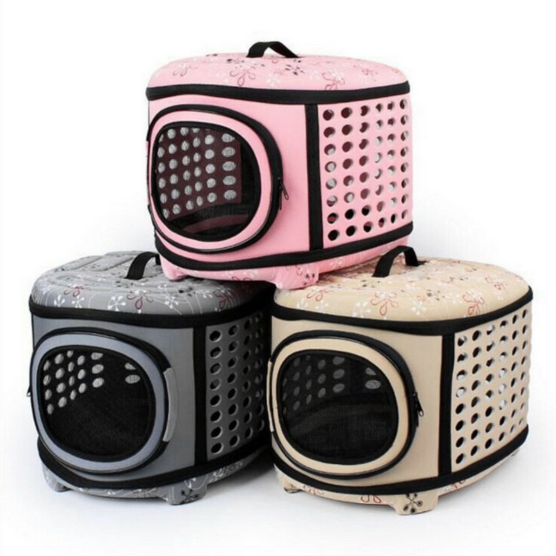 Liten Sällskapsdjur Hund Katt Valp Bärare Portable Cage Crate Transporter Bag