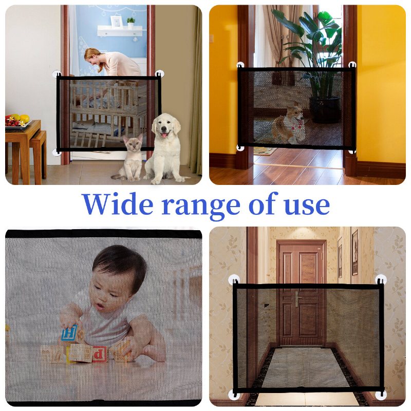 Outerdo Mesh Pet Gate Hund Inomhus Och Utomhus Portable Pet Isolation Net Vikbar Och Infällbar Säkerhetsdörr Lämplig För Trappor Och Doo