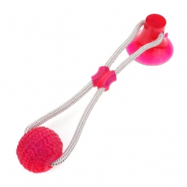 Pet Molar Bite Toy Sugkopp Gummiboll Hund Tuggleksaker Interaktiv Valp Training Rep Drag Rope Ball Självspelande Rengöringständer Multifunktion För Hundvalp