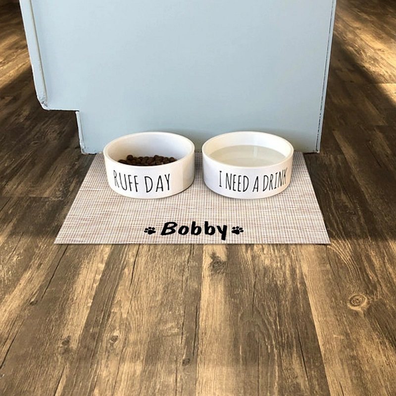 Pet Personalized Pad Feeder Vattentät Matta