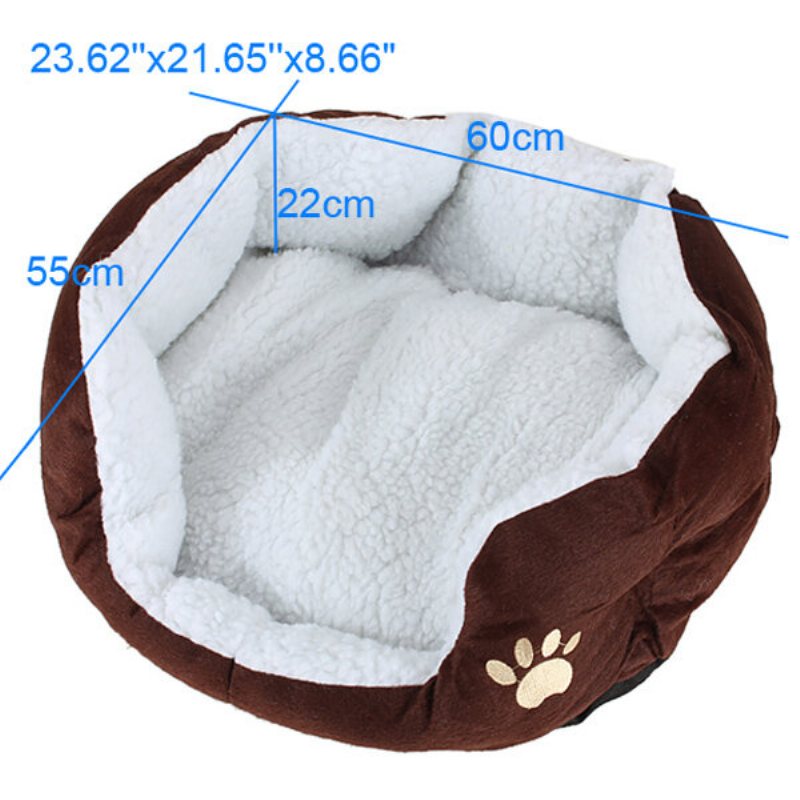 Stor Storlek Fleece Mjuk Varm Hund Mats Bed Pad
