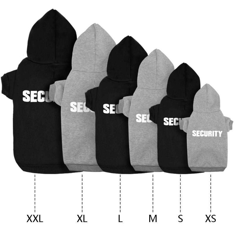 Xs Till Xxxl Vinter Husdjur Hund Säkerhet Tryckta Kläder Valp Katt Luvtröja Varm Kappa